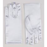 9&quot;SATIN GLOVES-WHITE