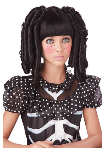 BABY DOLL CURLS W/BANGS WIG BLACK ACC