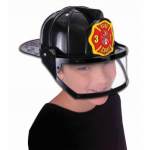 CHILD-DELUXE FIRE HAT-BLK