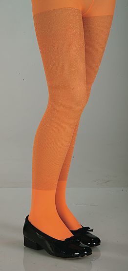 CHILD GLITTER TIGHTS ASST ORANGE