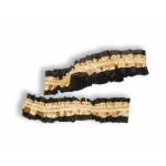 GARTER ARMBANDS-GOLD/BLACK