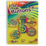 HIPPIE BUTTON SET-5 ASSORTED