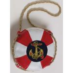 LADY IN THE NAVY HAND BAG