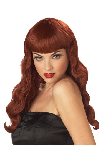 PIN UP GIRL WIG RED ACC