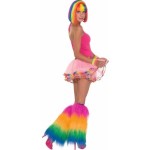 RAINBOW FUR LEG COVERS-STD