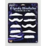 SPOOKY MOUSTACHE-10 STYLES-WHT