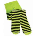 TIGHTS-CH GREEN &amp; BLK STRIPED